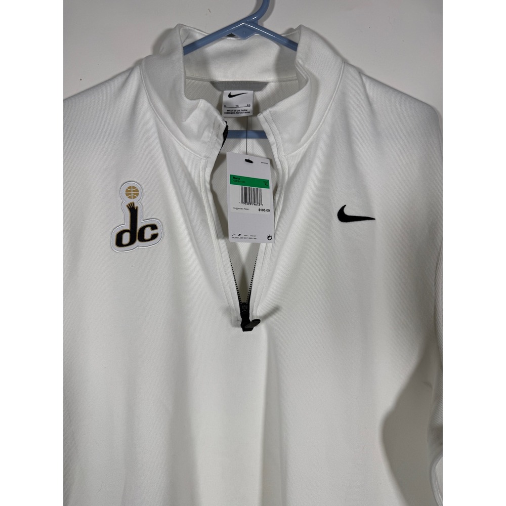 Nike Golf Washington Wizards DC Quarter Zip Pullover White HJ8084-100 Mens XL